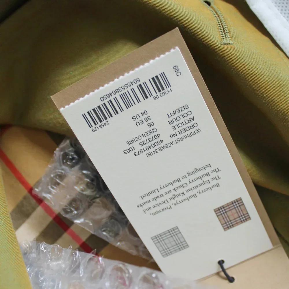 NWT Burberry Cotton Double Breasted Trench Coat, Belted, US 4 - Picture 9 of 16